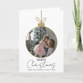 Carte photo Merry Christmas bauble Photo Card (Devant)