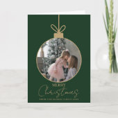Carte photo Merry Christmas bauble Photo Card (Devant)