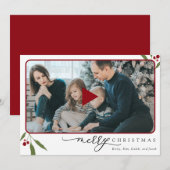 Carte Photo Merry Christmas QR Code Holiday Video (Devant / Derrière)