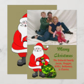 Carte photo militaire de Noël de famille (Devant / Derrière)