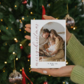 Carte photo minimaliste Arc de Noël