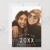 Carte photo minimaliste de bonne année (Devant)