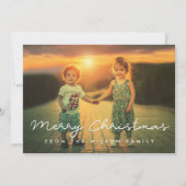 Carte photo minimaliste de fête de Noël Joyeux (Devant)