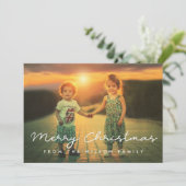 Carte photo minimaliste de fête de Noël Joyeux (Debout devant)