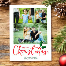 Carte photo minimaliste de Noël Joyeux