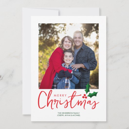 Carte photo minimaliste de Noël Joyeux (Devant)