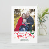 Carte photo minimaliste de Noël Joyeux (Debout devant)