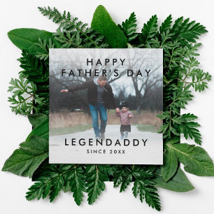 Carte Photo minimaliste Legendaddy pour papas légendaire
