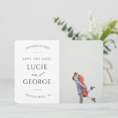 Carte Photo minimaliste moderne Enregistrer la date (Debout devant)