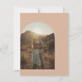 Carte Photo Minimaliste Moderne Tan Arch Enregistrer La (Dos)