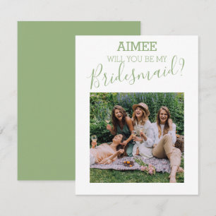 Carte Photo Minimaliste Moderne   Veux-tu être ma demois