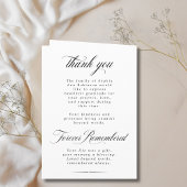 Carte Photo Modern Memorial Order of Service Program 