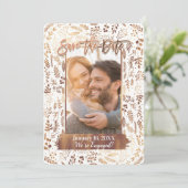 Carte Photo Moderne avec Feuille de Cuivre Bronze (Debout devant)