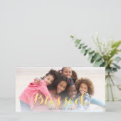 Carte photo moderne brillant de vacances des (Debout devant)