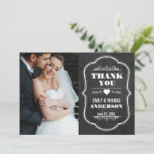 Carte photo moderne BW de tableau de Merci de (Debout devant)