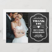 Carte photo moderne BW de tableau de Merci de (Devant / Derrière)
