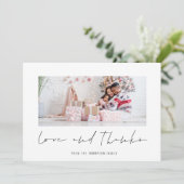 Carte Photo moderne Christmas Love and Thanks (Debout devant)