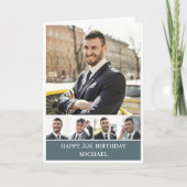 Carte Photo moderne Collage Mari | Anniversaire du copai (Devant)