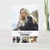 Carte Photo moderne | Collage Salutation d'anniversaire (Devant)