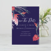 Carte PHOTO moderne Dates de sauvegarde Pampas Grass Tro (Debout devant)