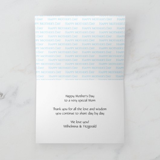 Carte Photo moderne de Bonne Fête des Mères VOUS ÊTES IN (Intérieur)