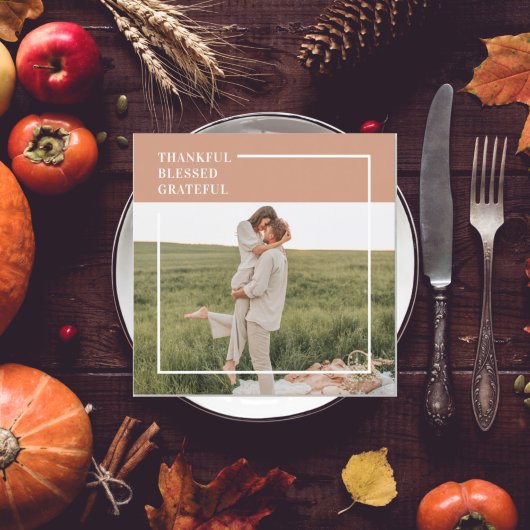 Carte Photo moderne de Family | Thankful