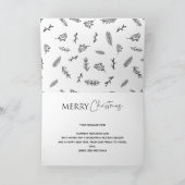 Carte photo moderne de Noël pliée de quatre photos (Intérieur)