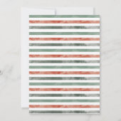 Carte photo moderne de Noël Watercolor Stripes (Dos)
