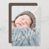 Carte photo moderne de Thanksgiving (Devant / Derrière)