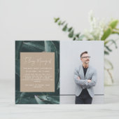 Carte Photo moderne élégante de souvenir de chagrin (Debout devant)