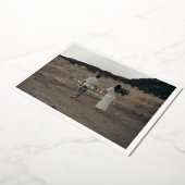 Carte photo moderne élégante simple avec feuille d (Rotation)