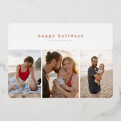 Carte photo moderne en feuille métallisée multi-ph (Recto)