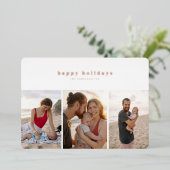 Carte photo moderne en feuille métallisée multi-ph (Debout devant)