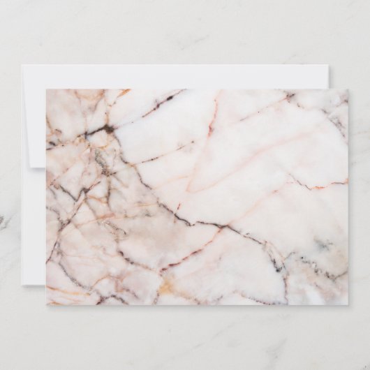 Carte Photo moderne en marbre Enregistrer les dates (Dos)