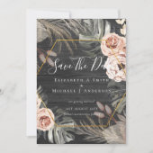 Carte Photo moderne Enregistrer Dates PAMPAS Coral Tropi (Devant)