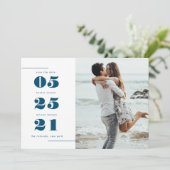 Carte Photo moderne Enregistrer la date (Debout devant)