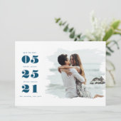 Carte Photo moderne Enregistrer la date (Debout devant)