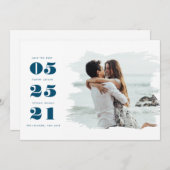 Carte Photo moderne Enregistrer la date (Devant / Derrière)