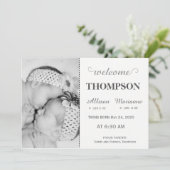 Carte photo moderne Faire-part bébé (jumeaux) (Debout devant)