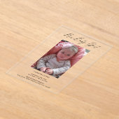 Carte photo moderne Faire-part de naissance acryli (Poser)