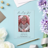 Carte photo moderne Faire-part de naissance acryli (Insitu (Mariage))