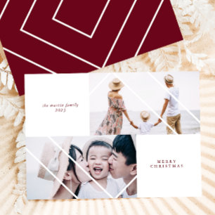 Carte photo moderne Frame Berry Christmas