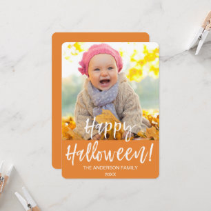 Carte photo moderne heureux de Halloween Halloween