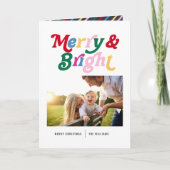 Carte Photo moderne Joyeuse et brillante couleur vive (Devant)