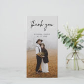 Carte photo moderne Mariage de calligraphie Merci (Debout devant)