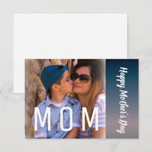Carte photo moderne ombrée pour la fête des mères