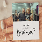 Carte photo moderne pour témoin de mariage