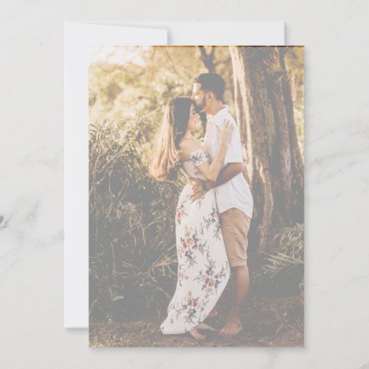 Carte Photo moderne Sage vert Enregistrer la date (Dos)