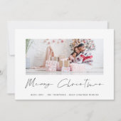Carte Photo moderne Script élégant Merry Christmas Card (Devant)