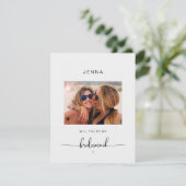 Carte Photo moderne simple "Serez-vous ma servante d'acc (Debout devant)